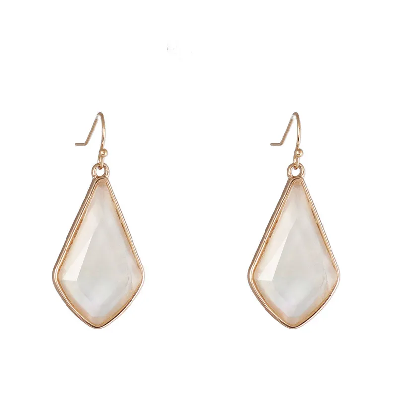 Color Block Shell Drop Earrings