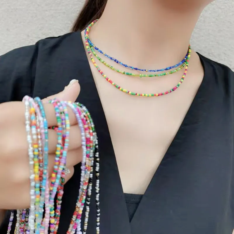 Multi-Colored Beaded Necklace
