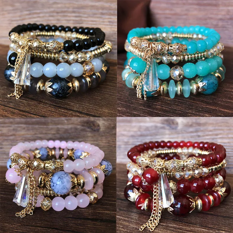 Geometric Beaded Bracelets
