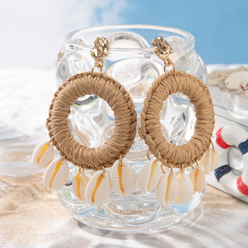 Bohemian Beach-Style Drop Earrings
